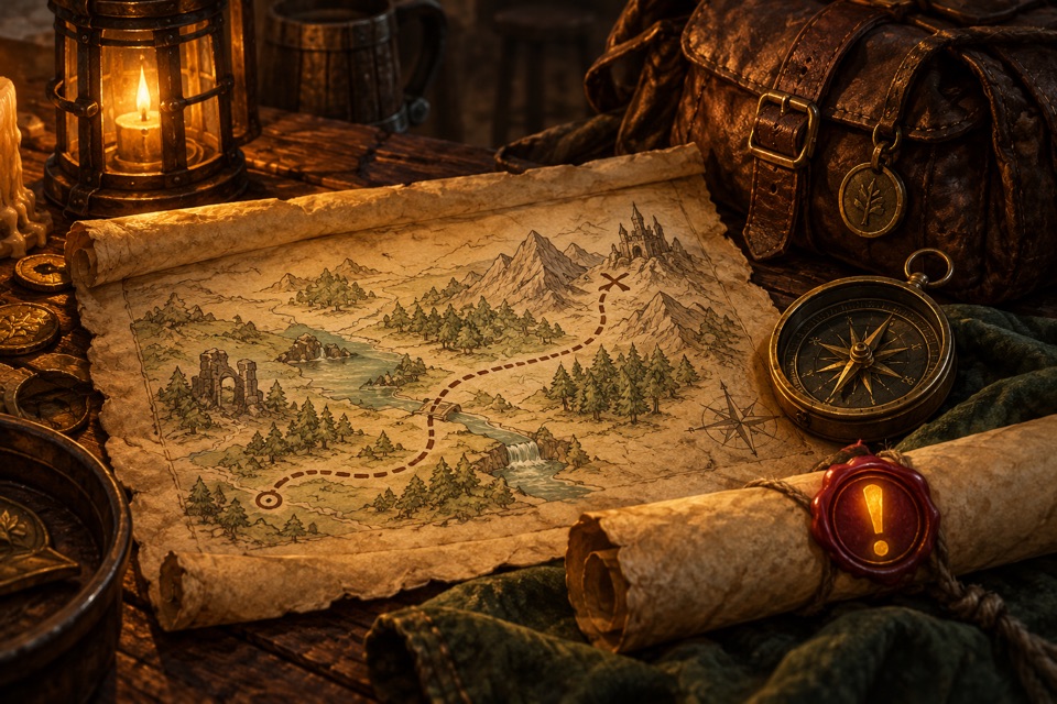 Illustrated quest journal